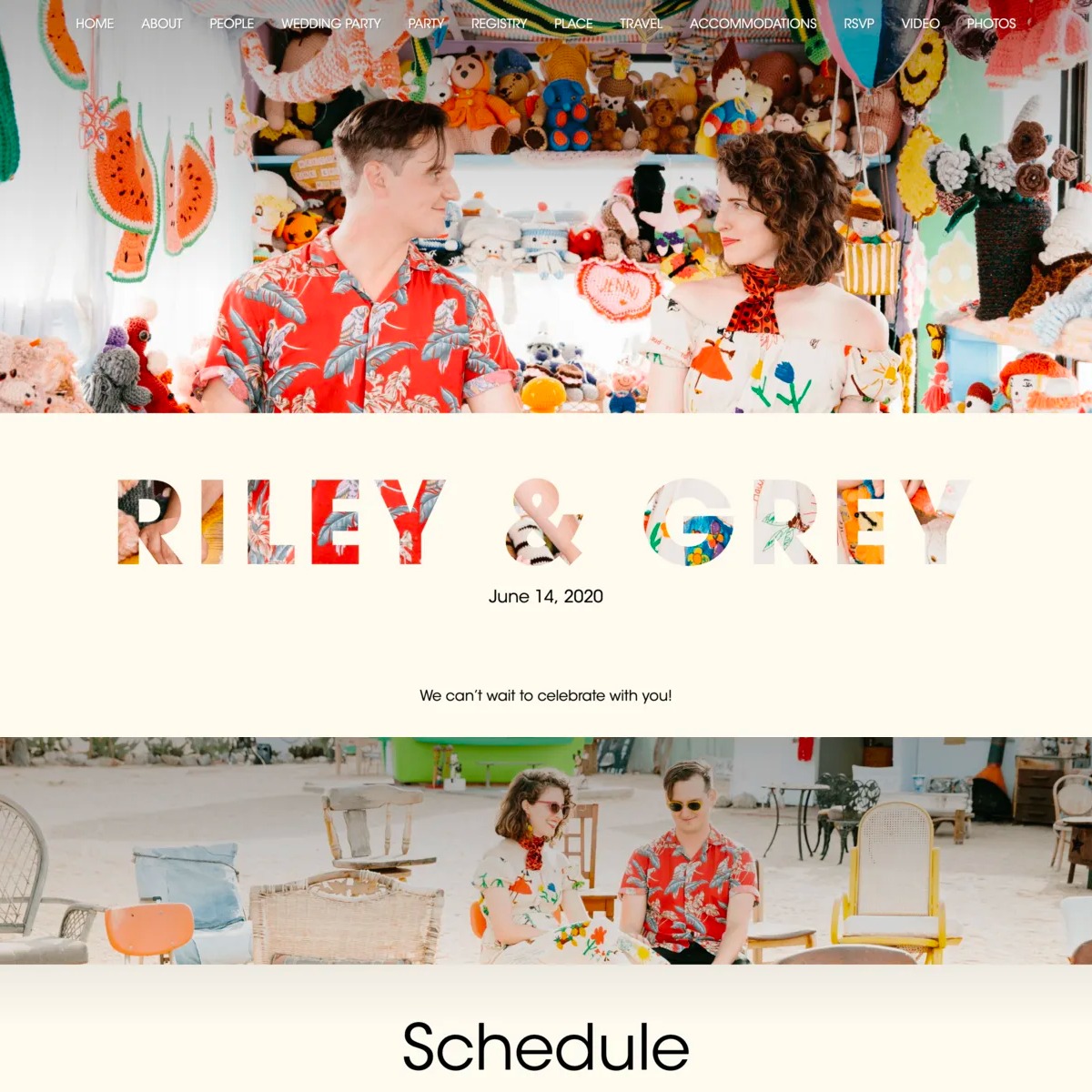 Riley & Grey Wedding Webiste