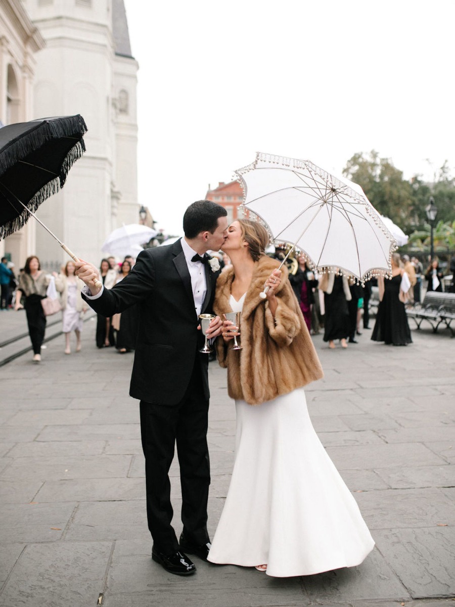 The band played on at this classic New Orleans Ritz Carlton wedding