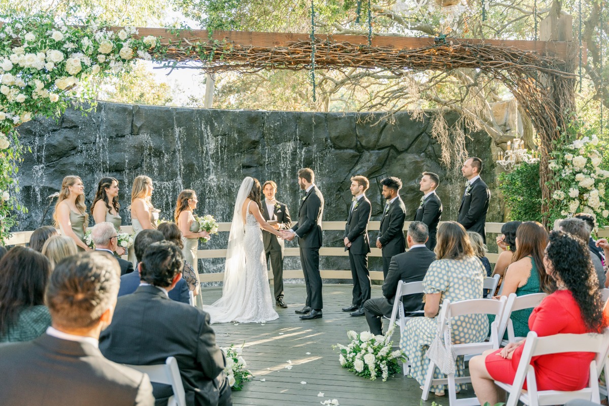 waterfall wedding ceremony