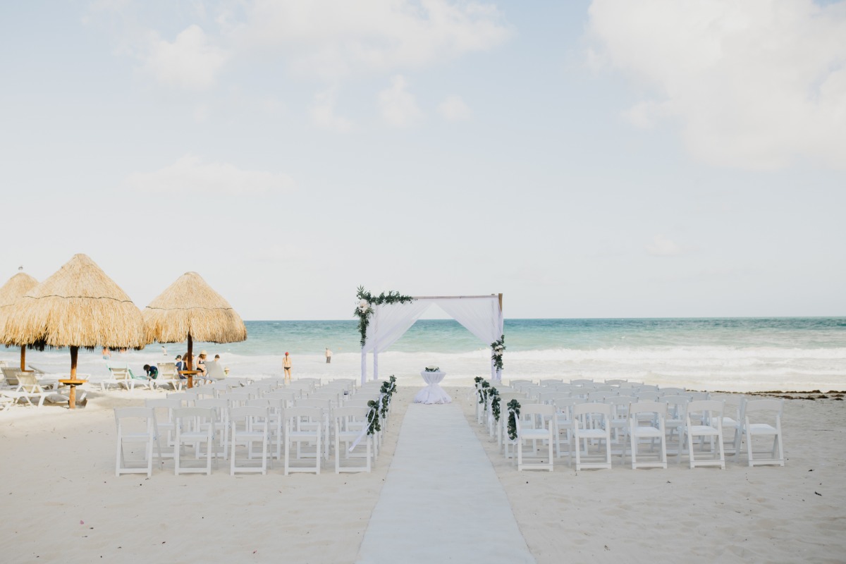 simple beach wedding design