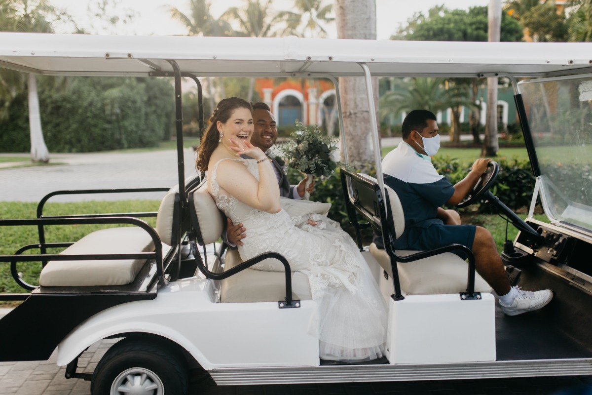 golf-cart wedding rentals
