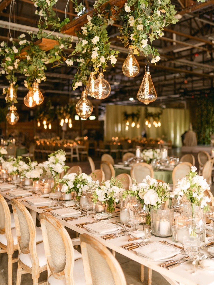 Olive trees and elegant florals elevated this rustic Toronto wedding