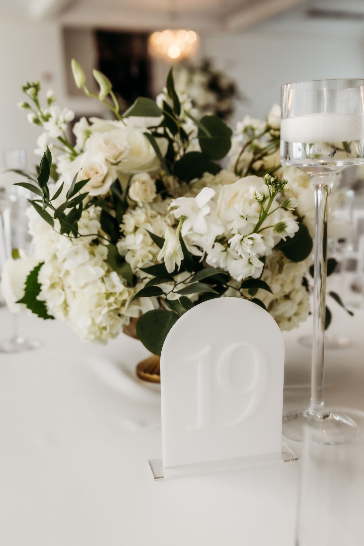 white table numbers