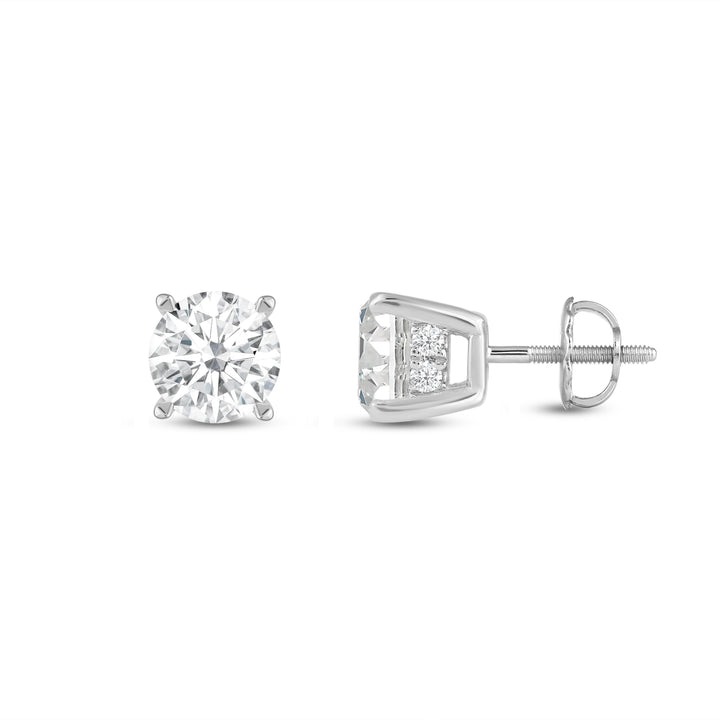 diamond stud earrings with hidden halo from With Clarity