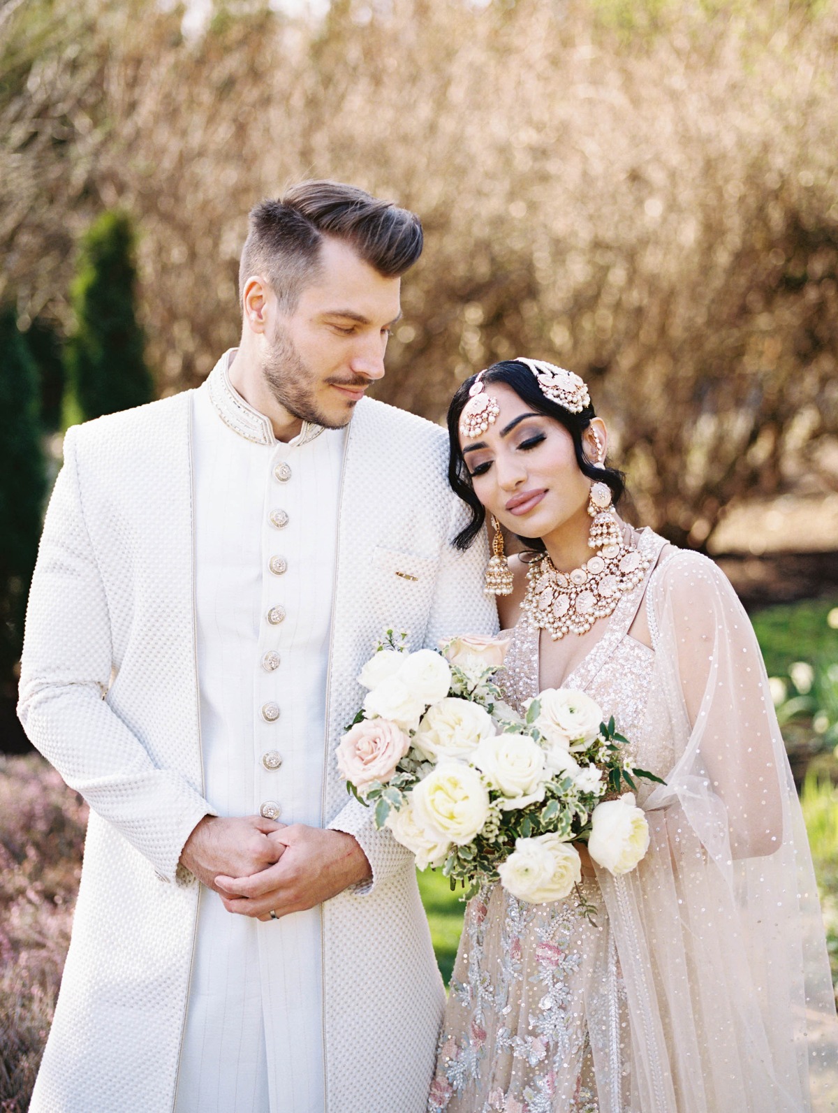 Multicultural Indian wedding attire 