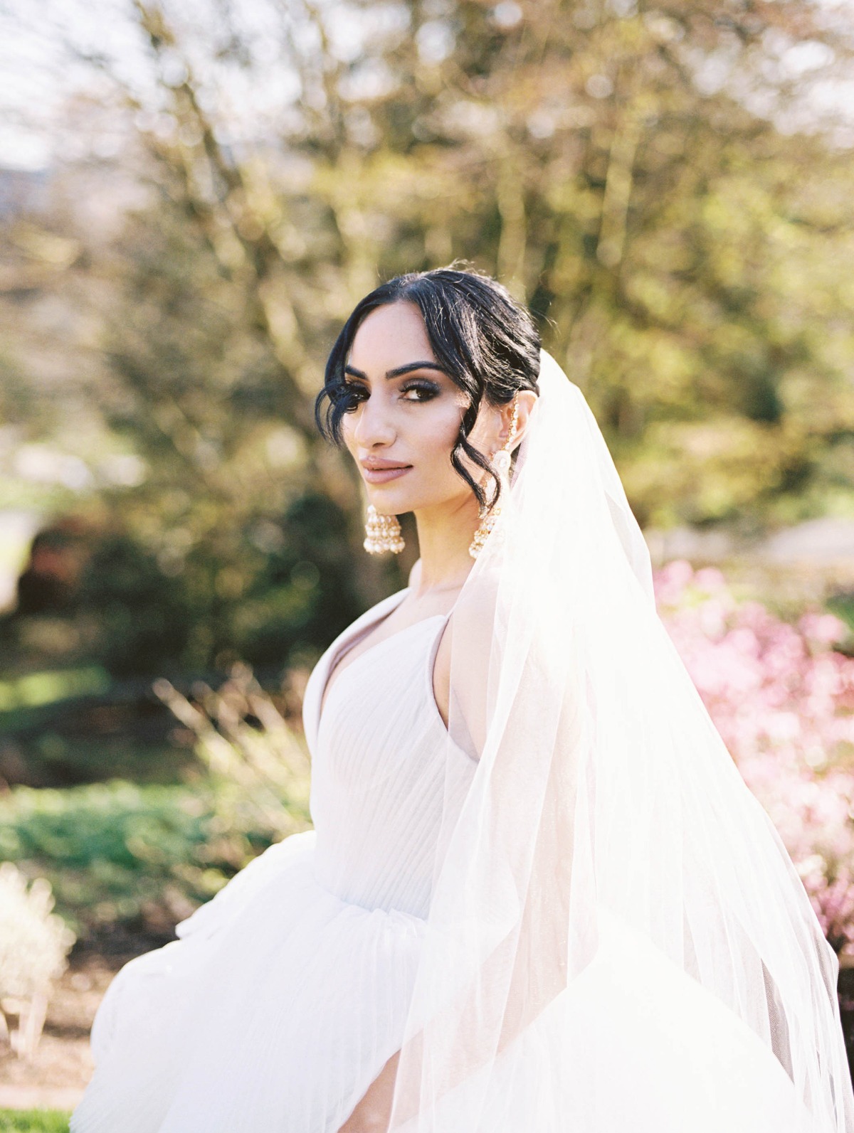 Stunning textured tulle wedding dress