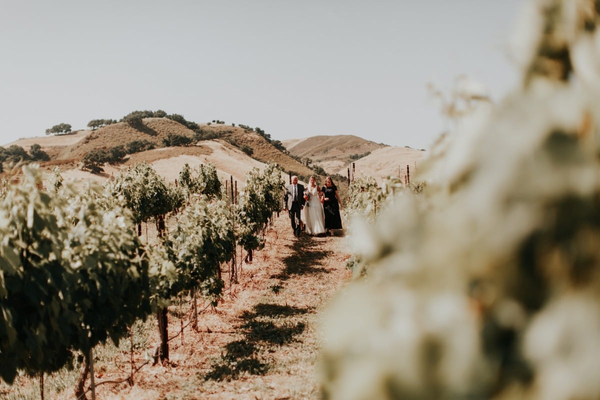 California hills wedding ceremony 