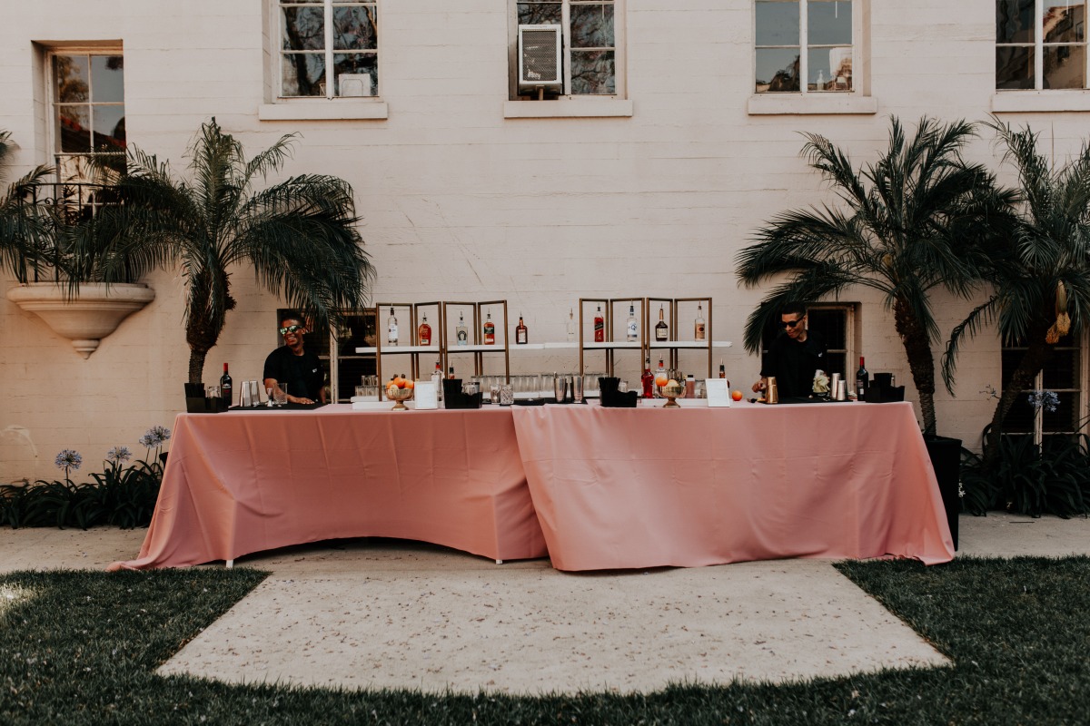 Pink wedding bar 