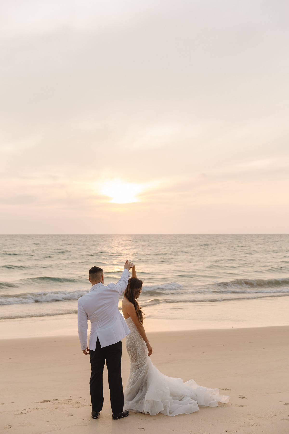 sunset beach wedding