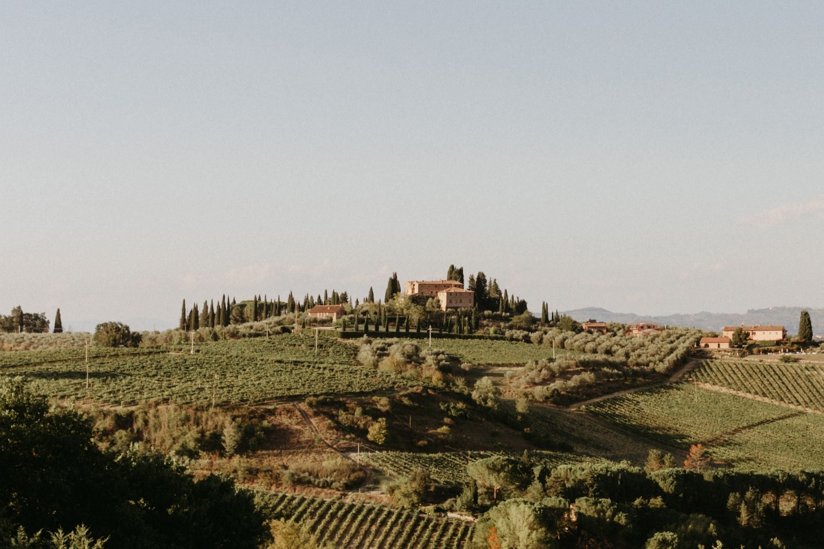 Tuscan vineyard wedding venue