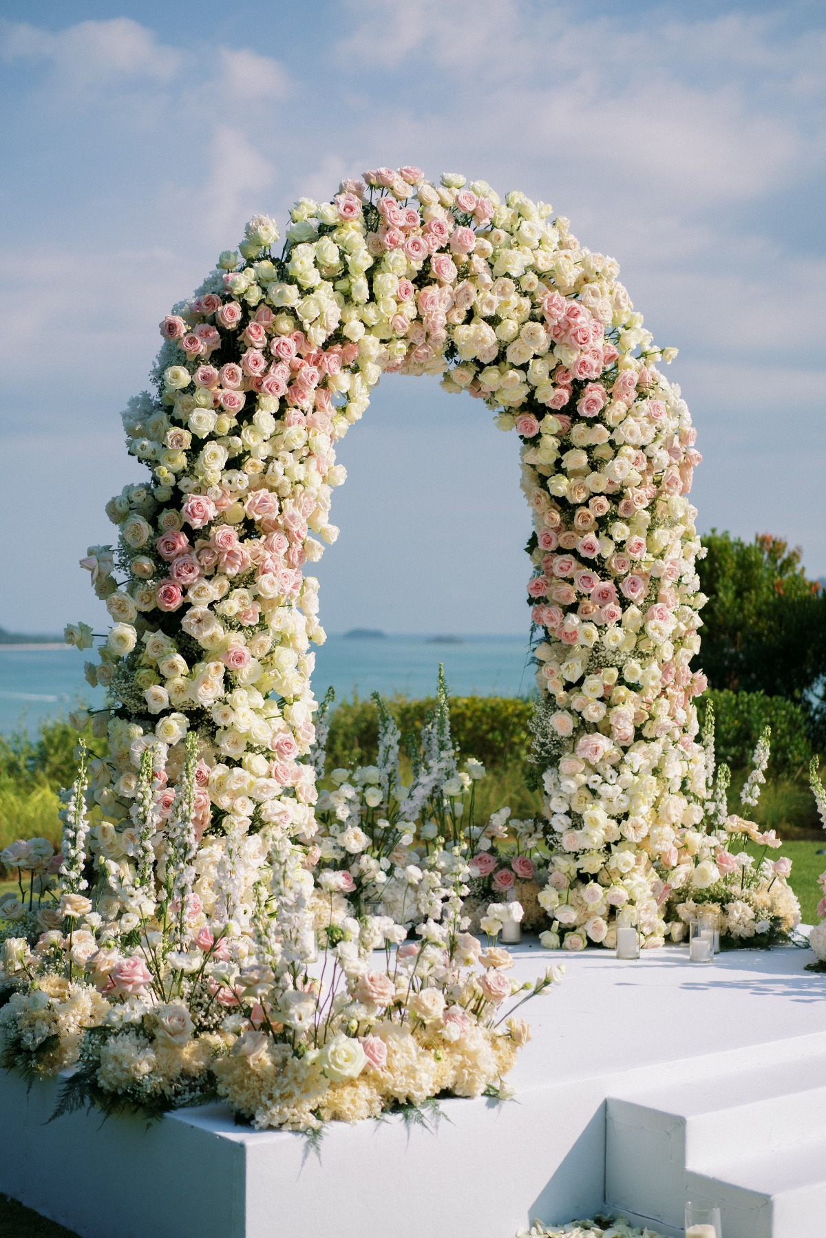 Oversized floral arch 