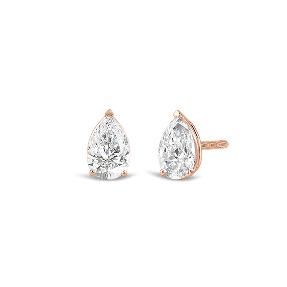 large pear shaped diamond earrings from With Clarity