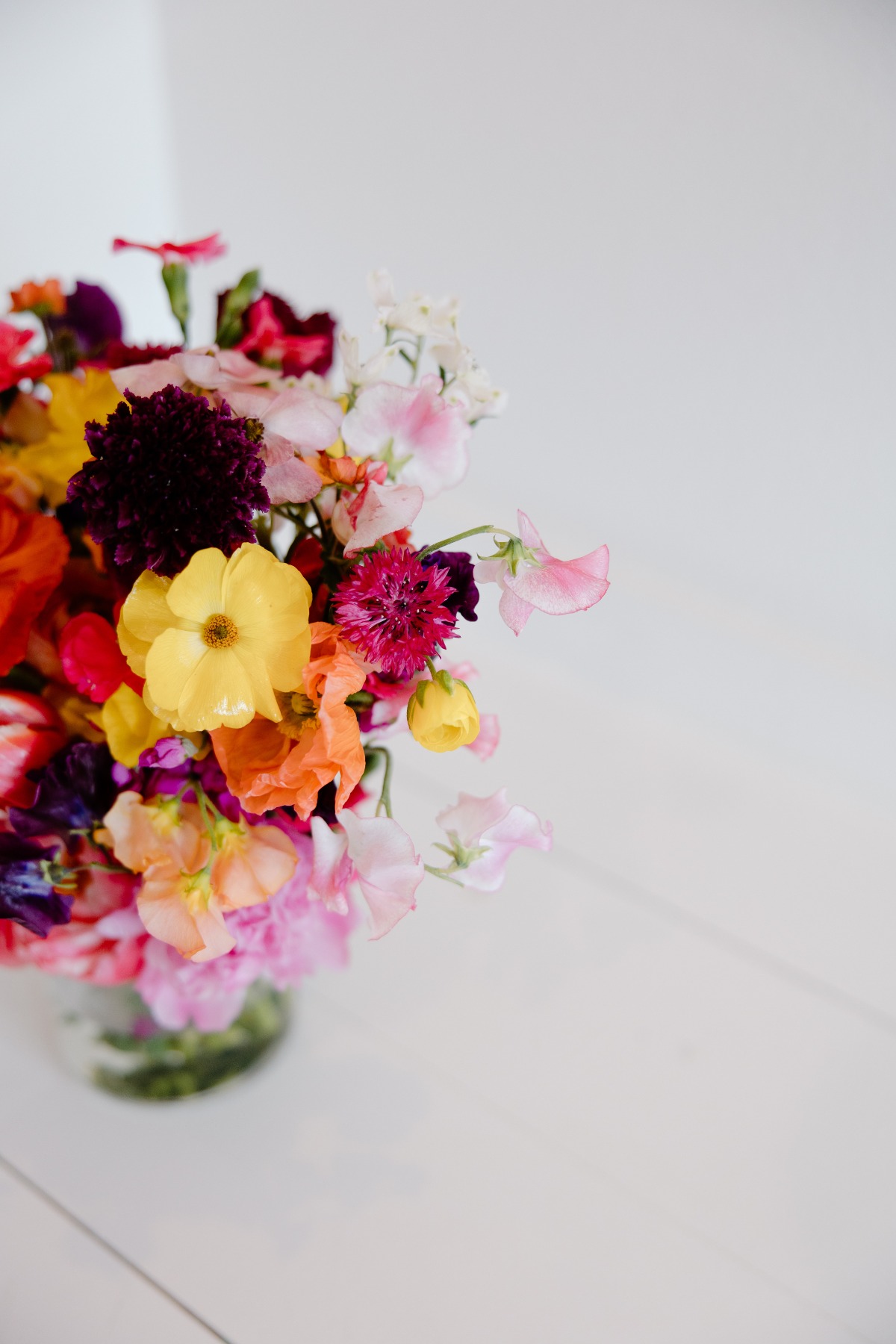 rainbow bright bridal bouquet