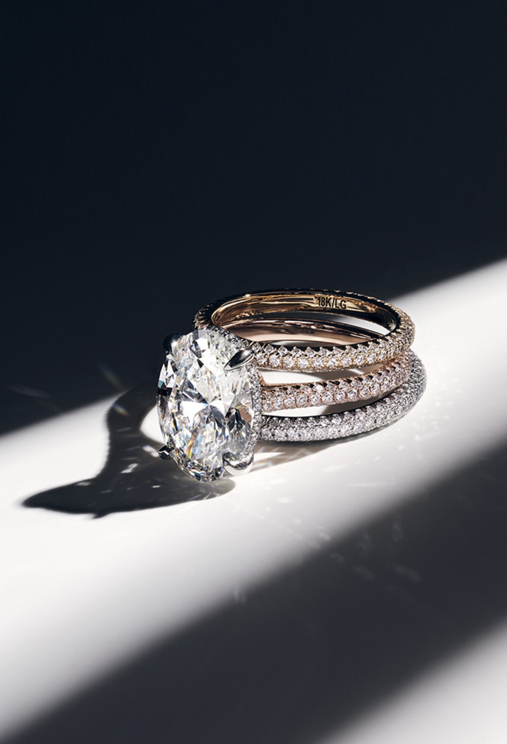 oval engagement ring by Jean Dousset