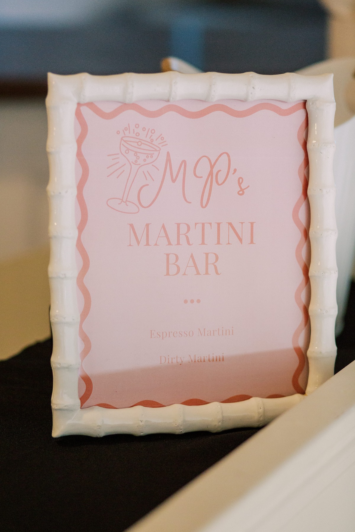 martini bar menu 