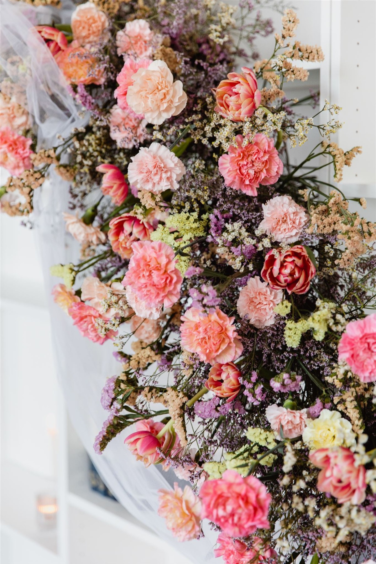 Carnation wedding garland 