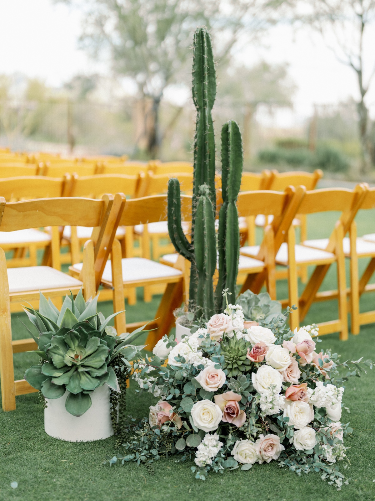 cactus wedding arrangements