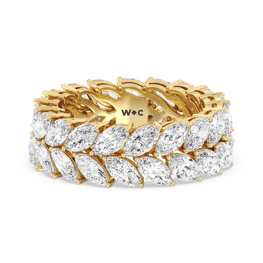 leaf inspired eternity band by With Clarity