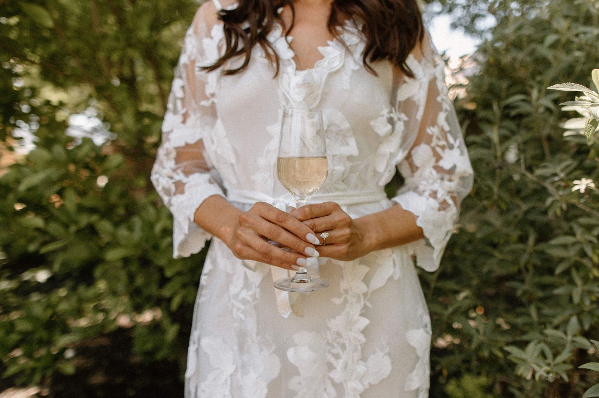 lace bridal robe for getting ready