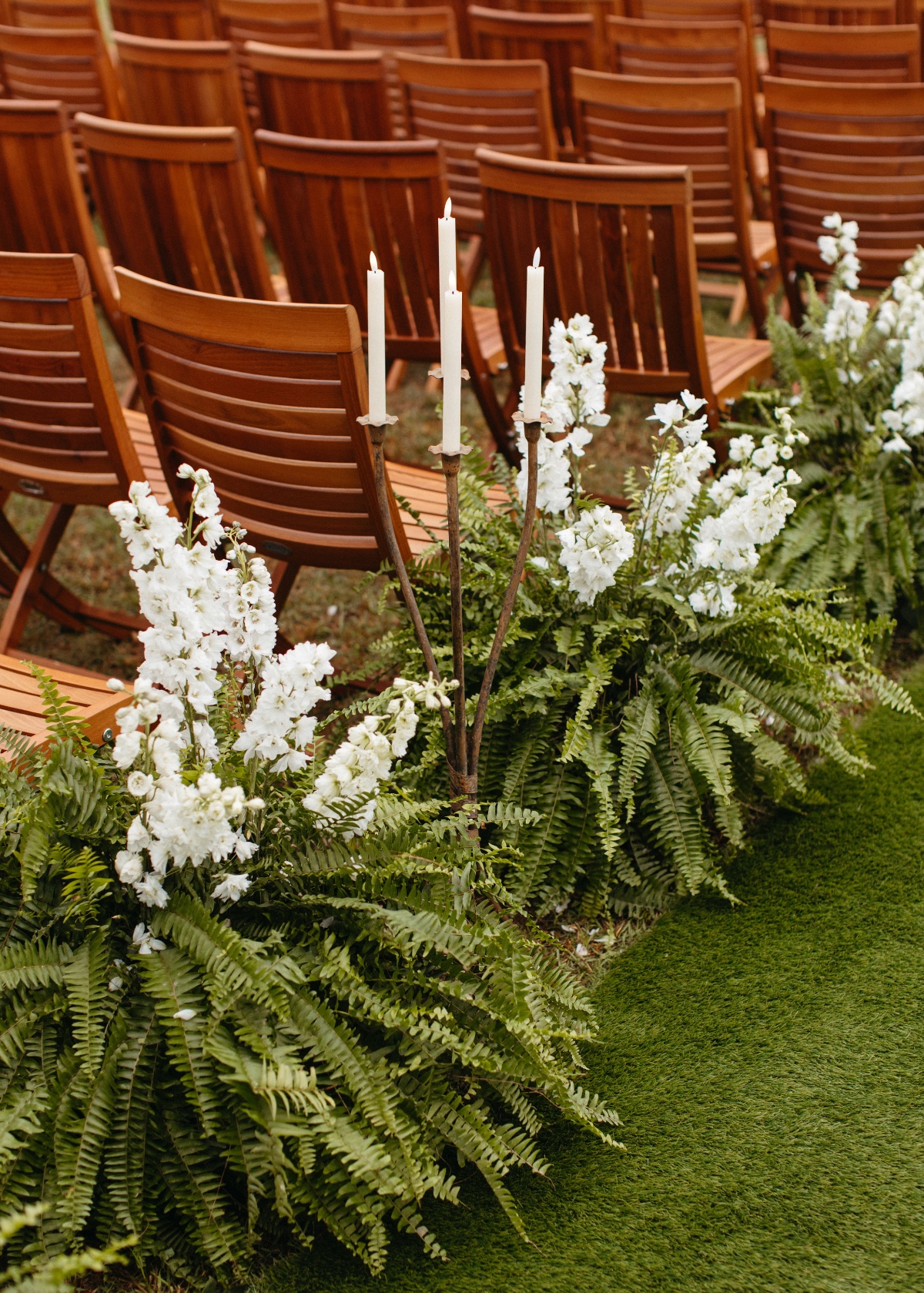 ceremony aisle ferns