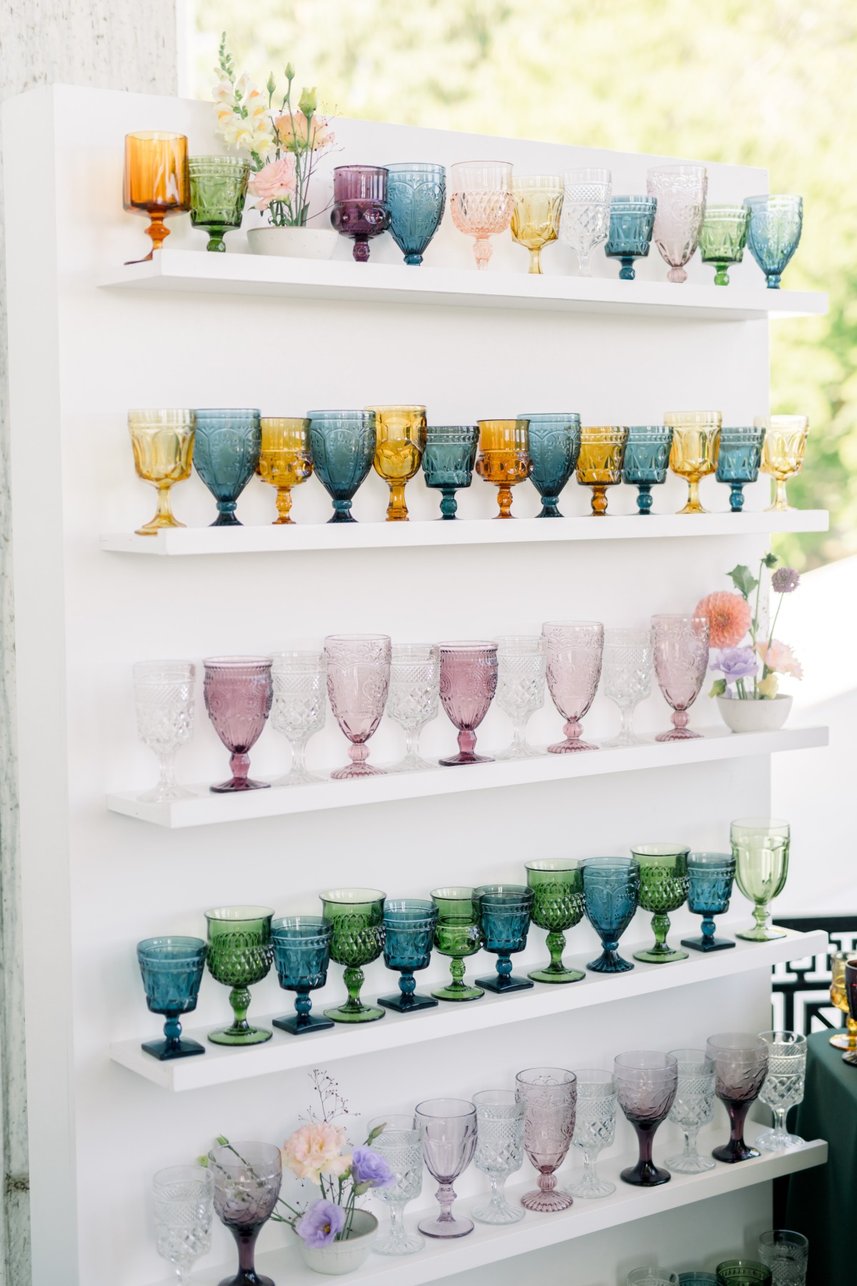 colorful vintage glassware