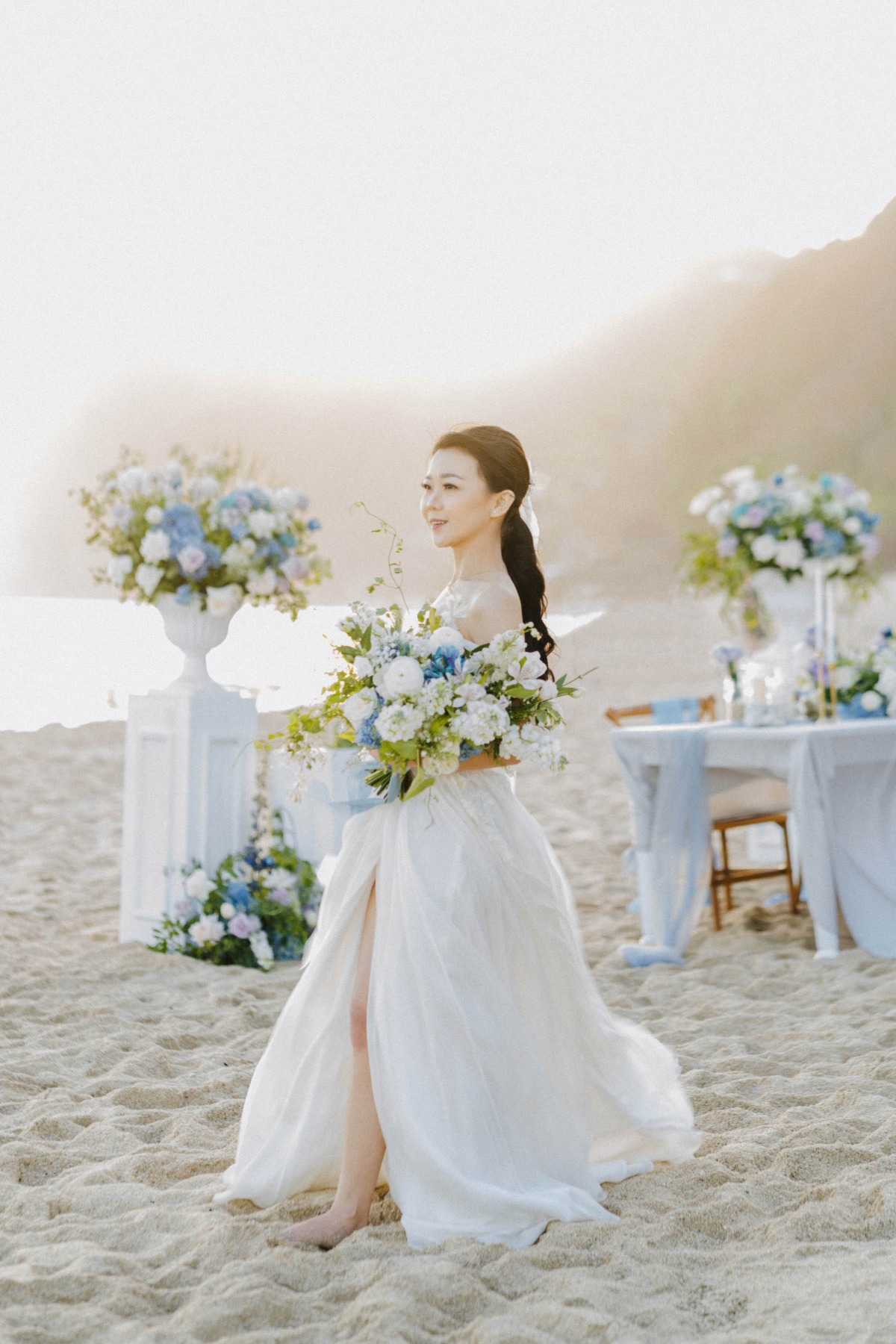 luxury beach wedding dress