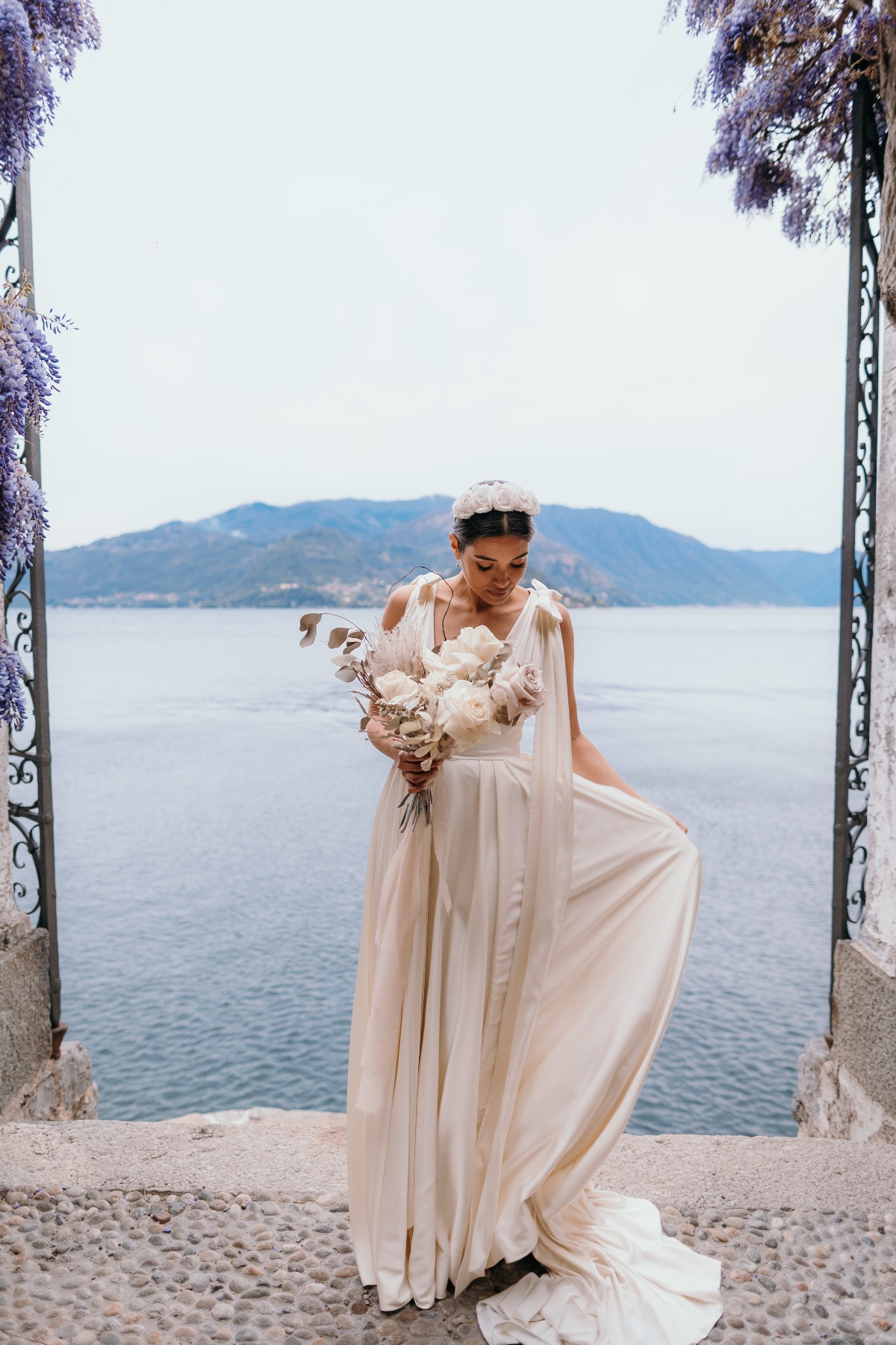 Bride in Sofia Provera gown 