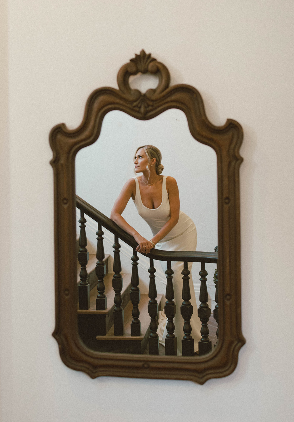 mirror bridal portrait