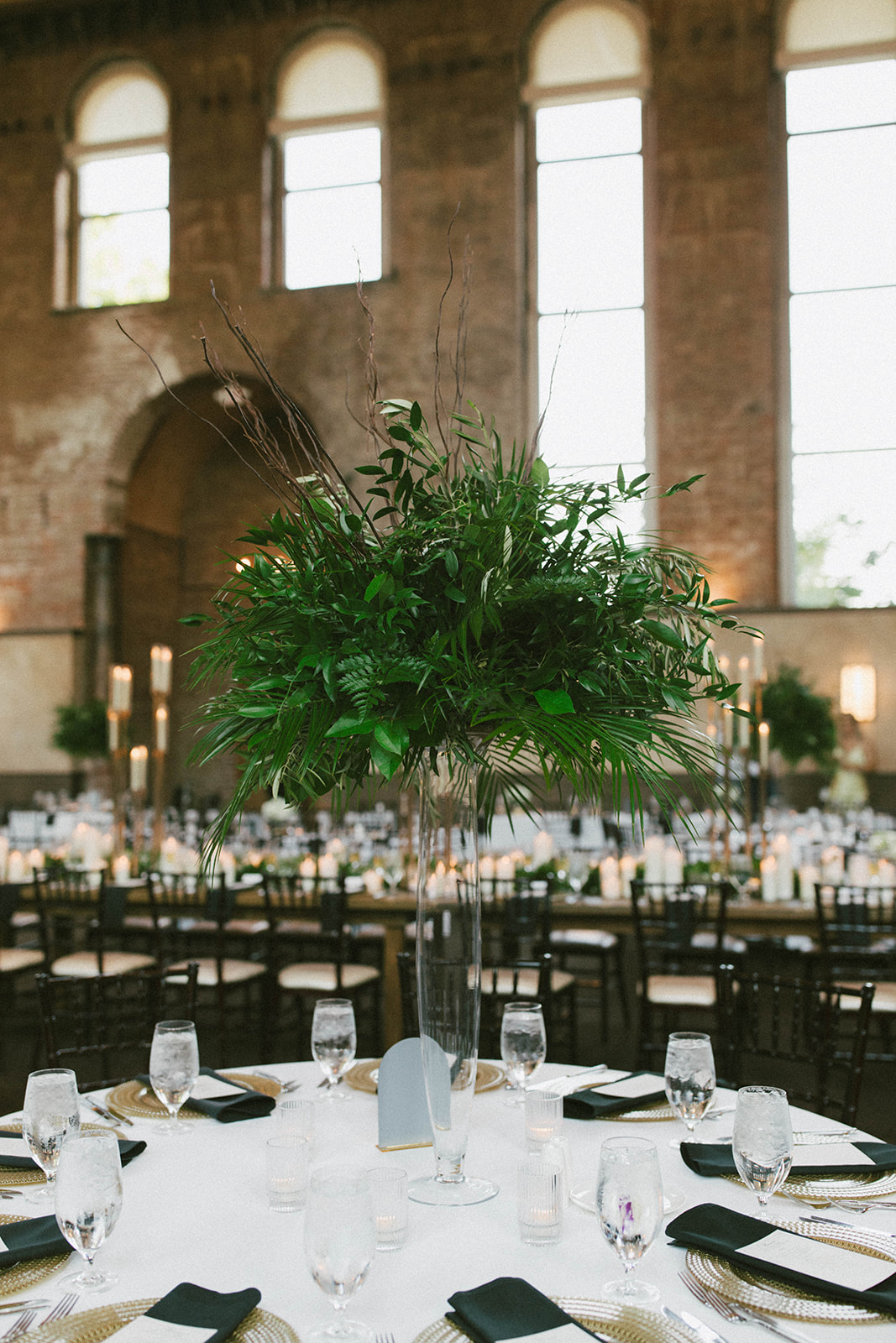 tall greenery centerpieces