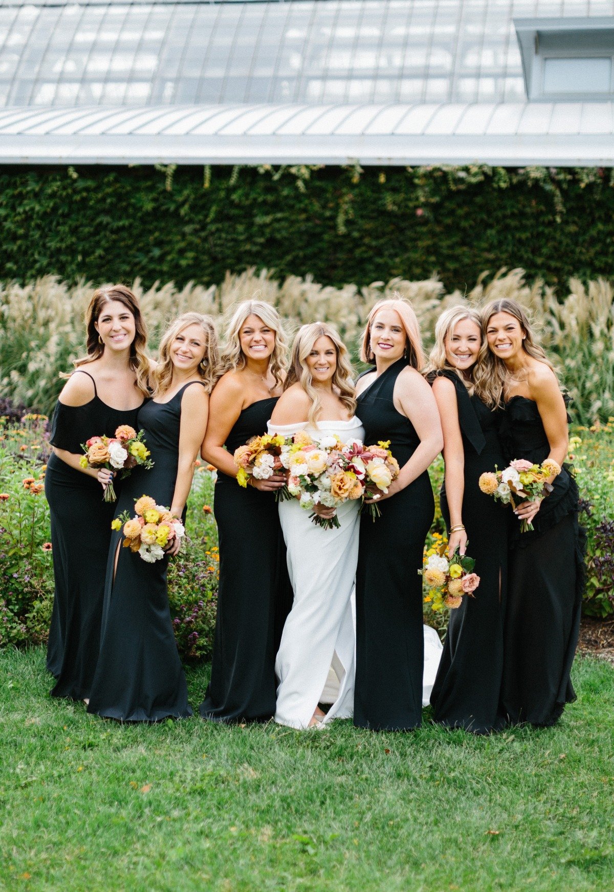 Unique black bridesmaid dresses 