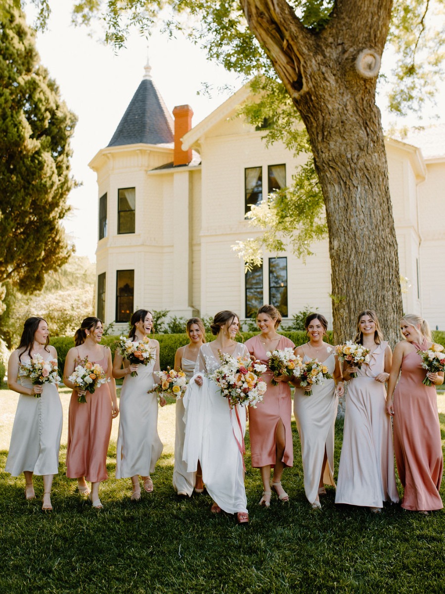 A boho chic Park Winters wedding with pops of mustard yellow 