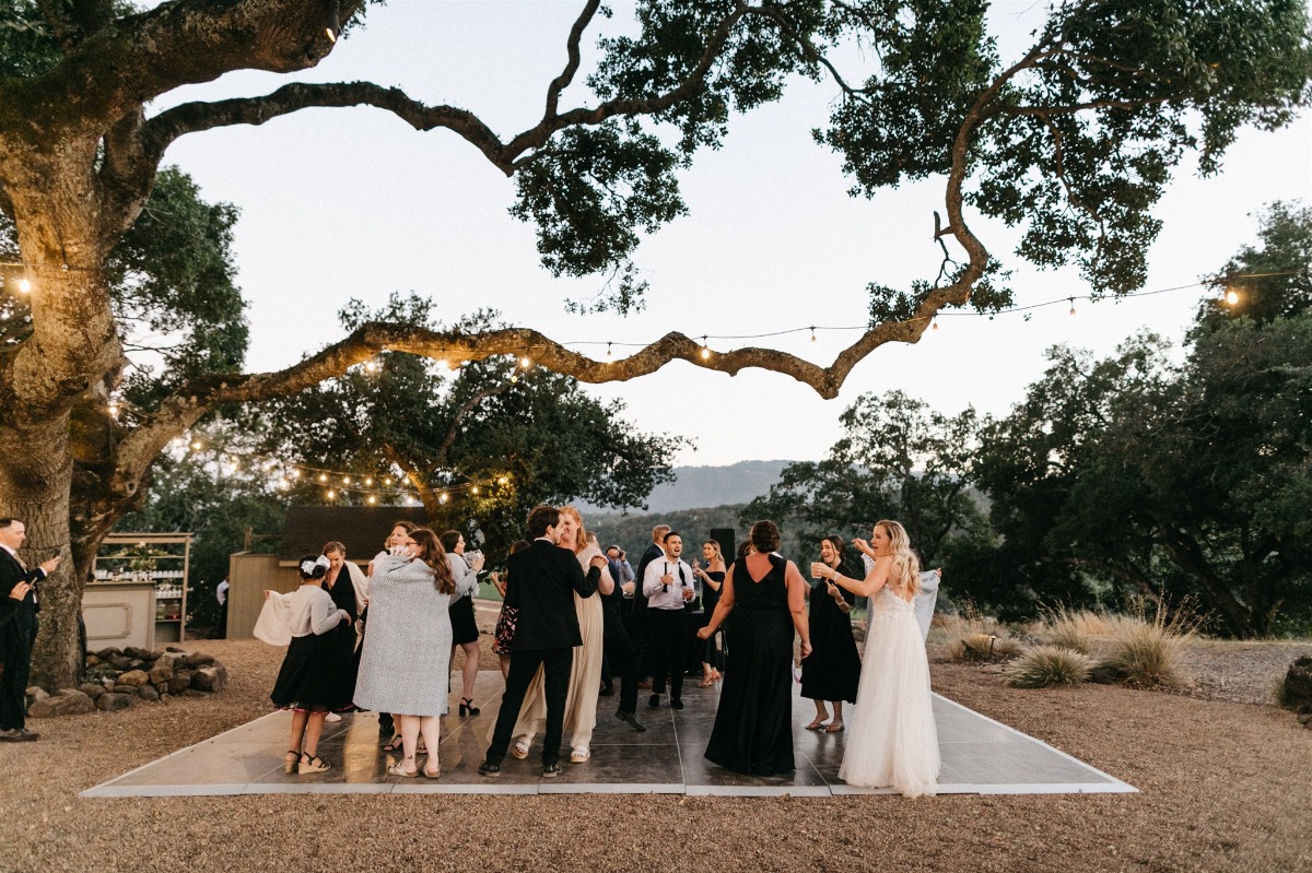 outdoor wedding dance floor