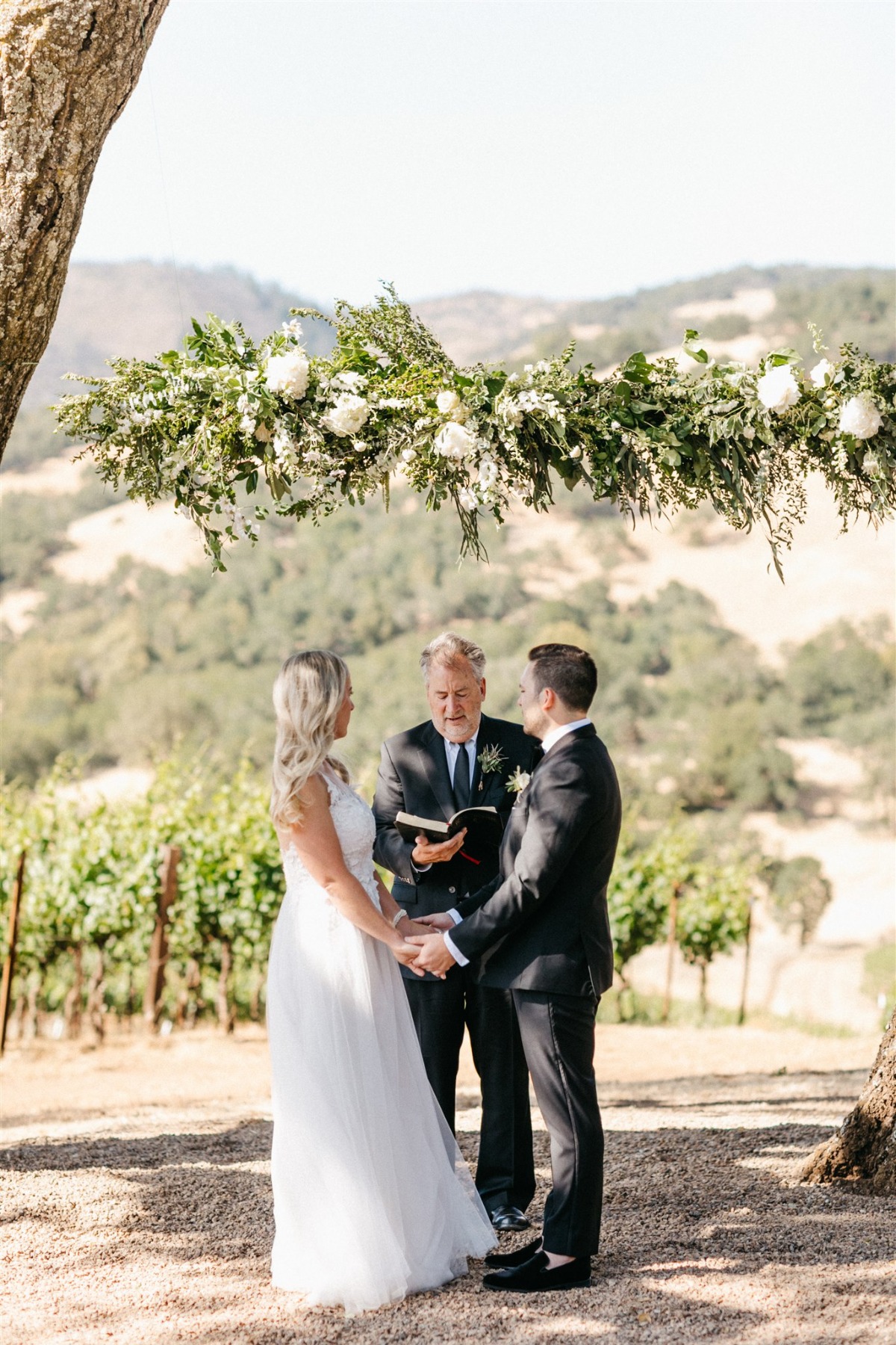 outdoor winery wedding ceremony