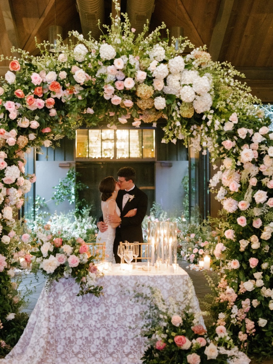 A romantic barn garden party wedding in the Blue Ridge Mountains