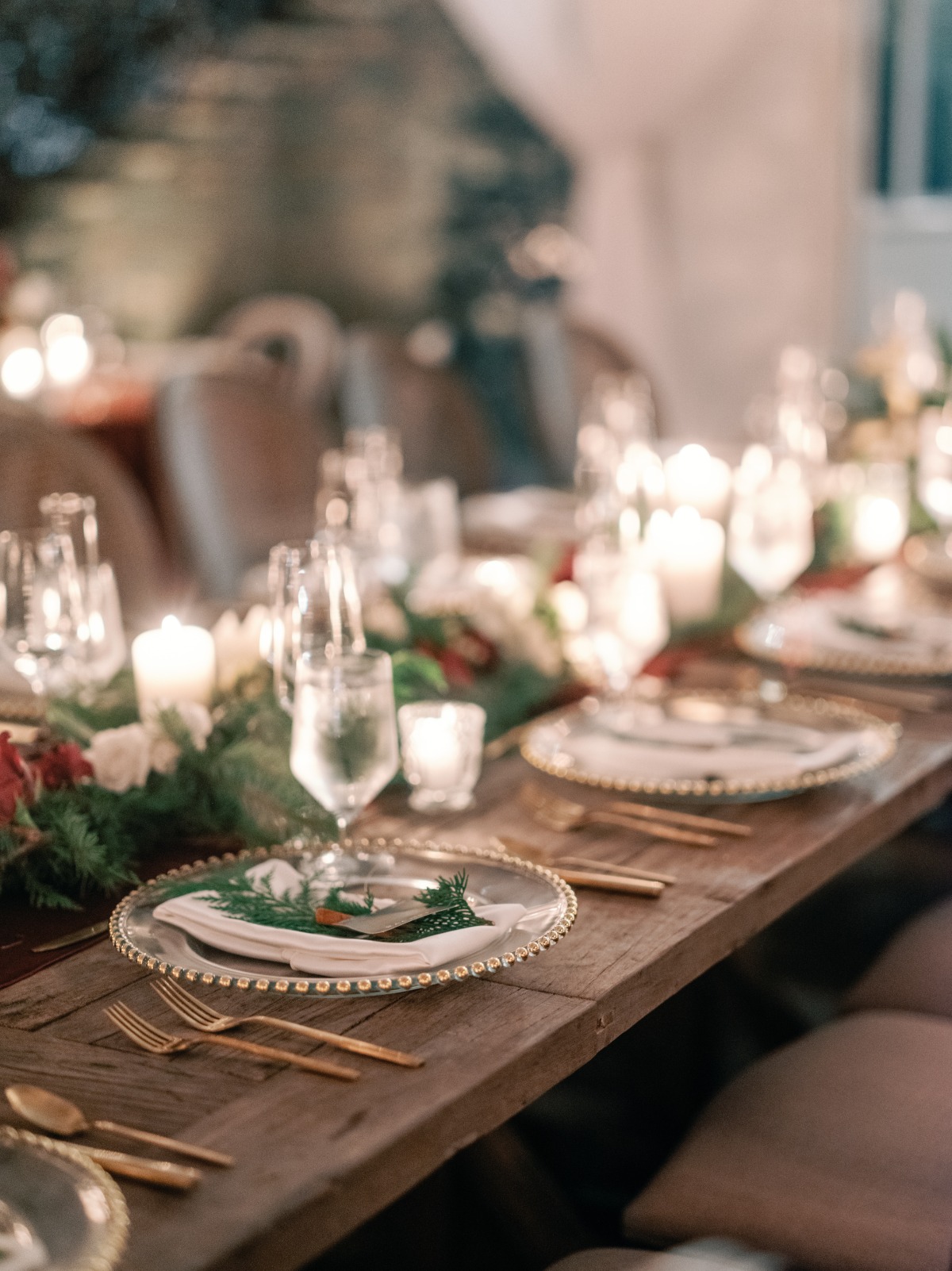 Christmas-inspired placesettings