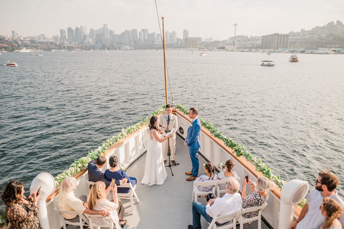 Seattle boat wedding ceremony 