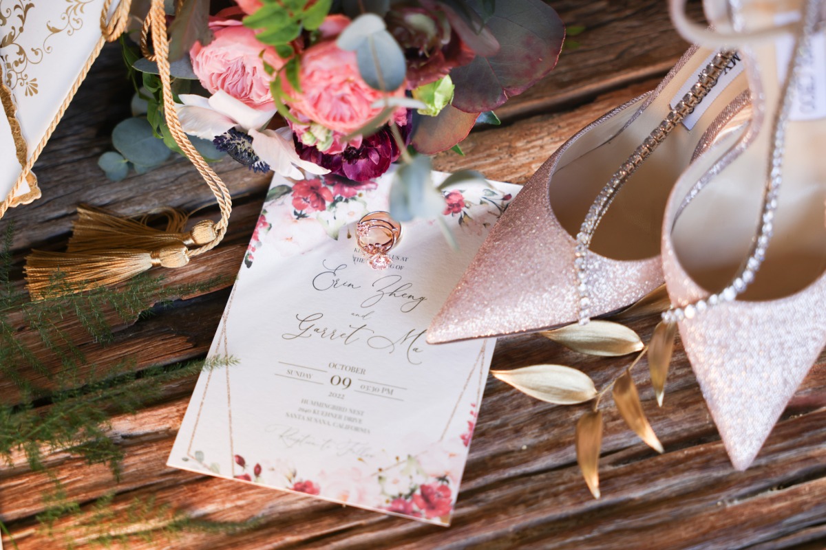 pink glittery wedding shoes