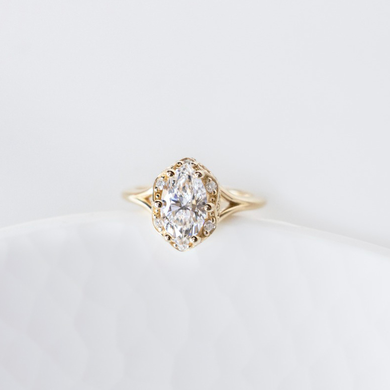 Diamond Nexus Victorian inspired engagement ring