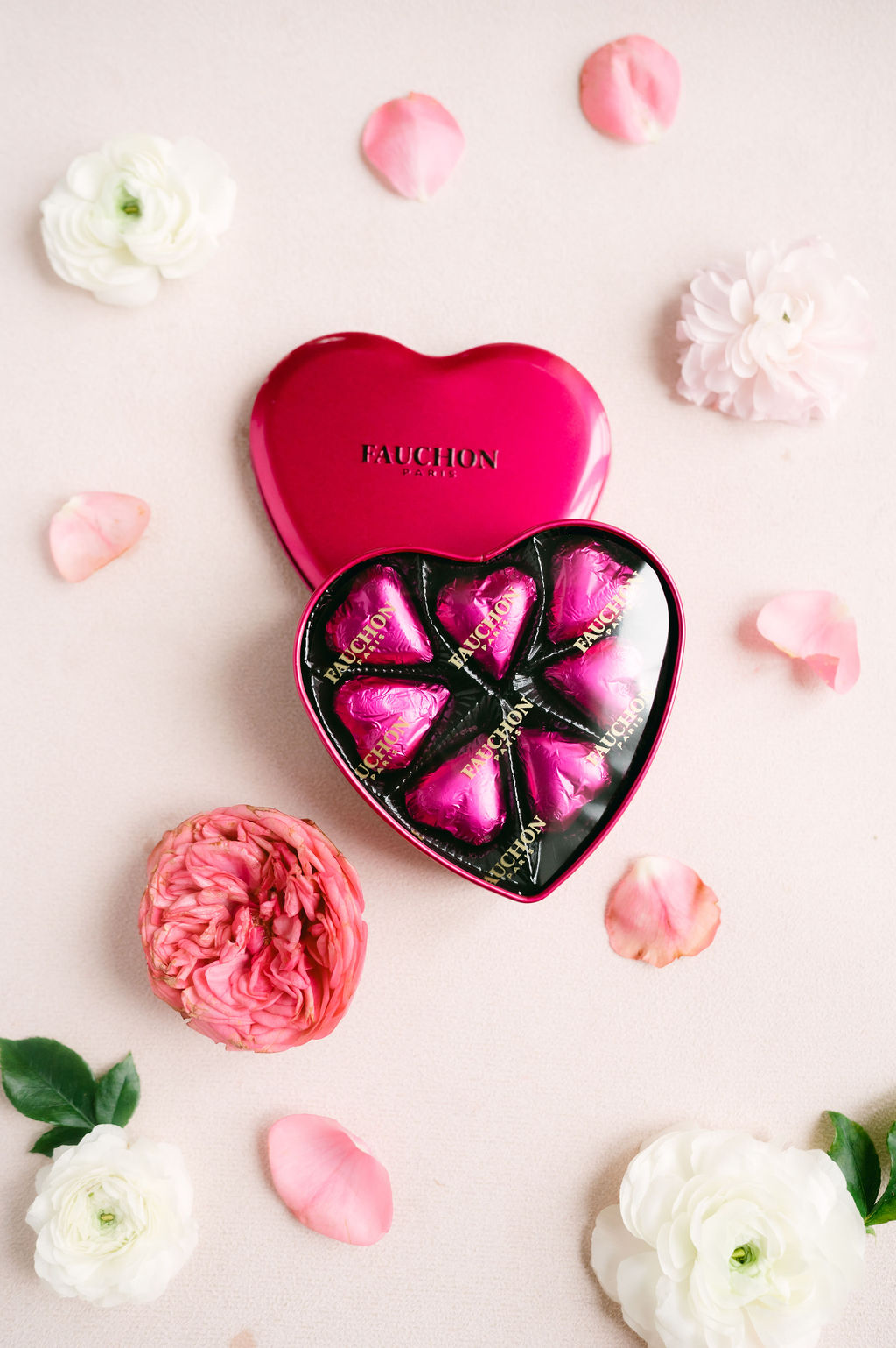 Valentine's heart shaped chocolate box