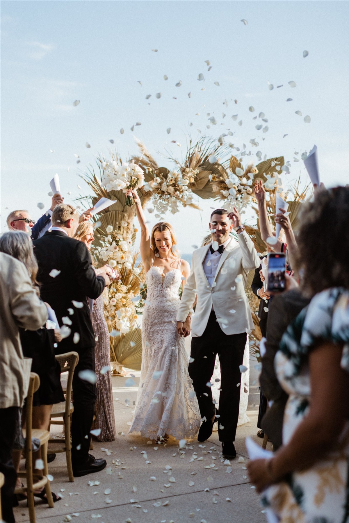 petal toss for wedding ceremony exit