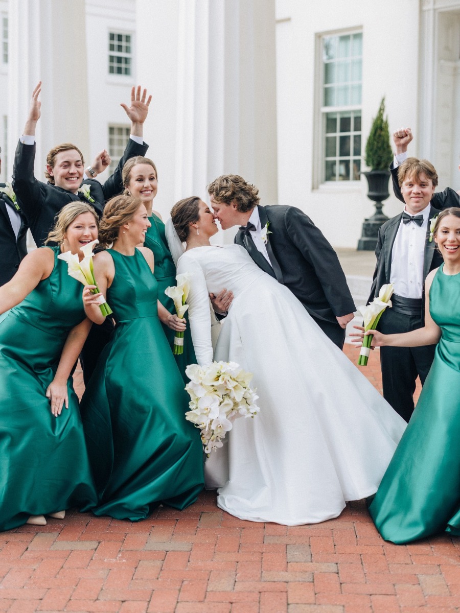 Corn dogs took on a special meaning at this otherwise classic wedding