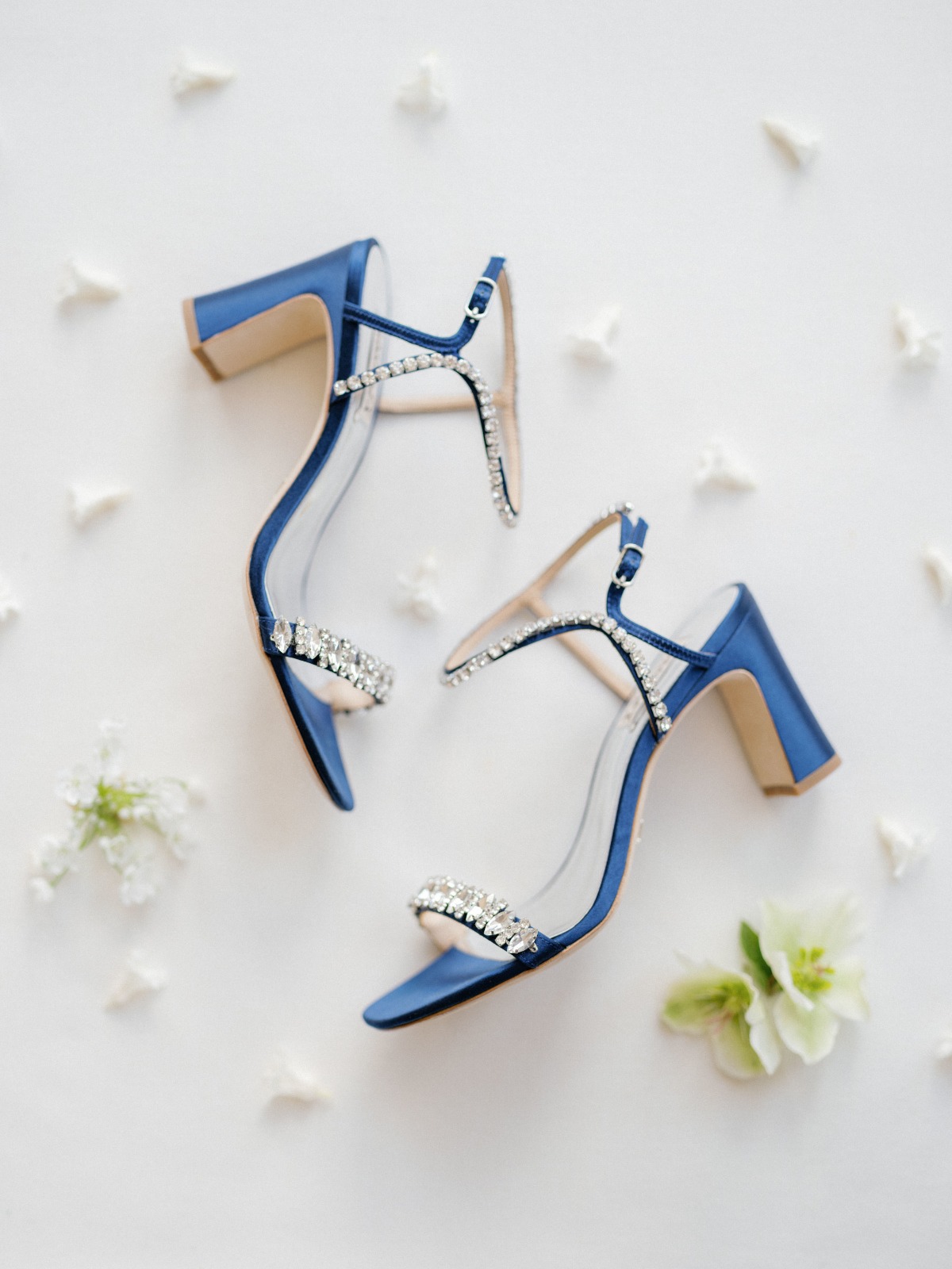 something blue satin sandals for wedding