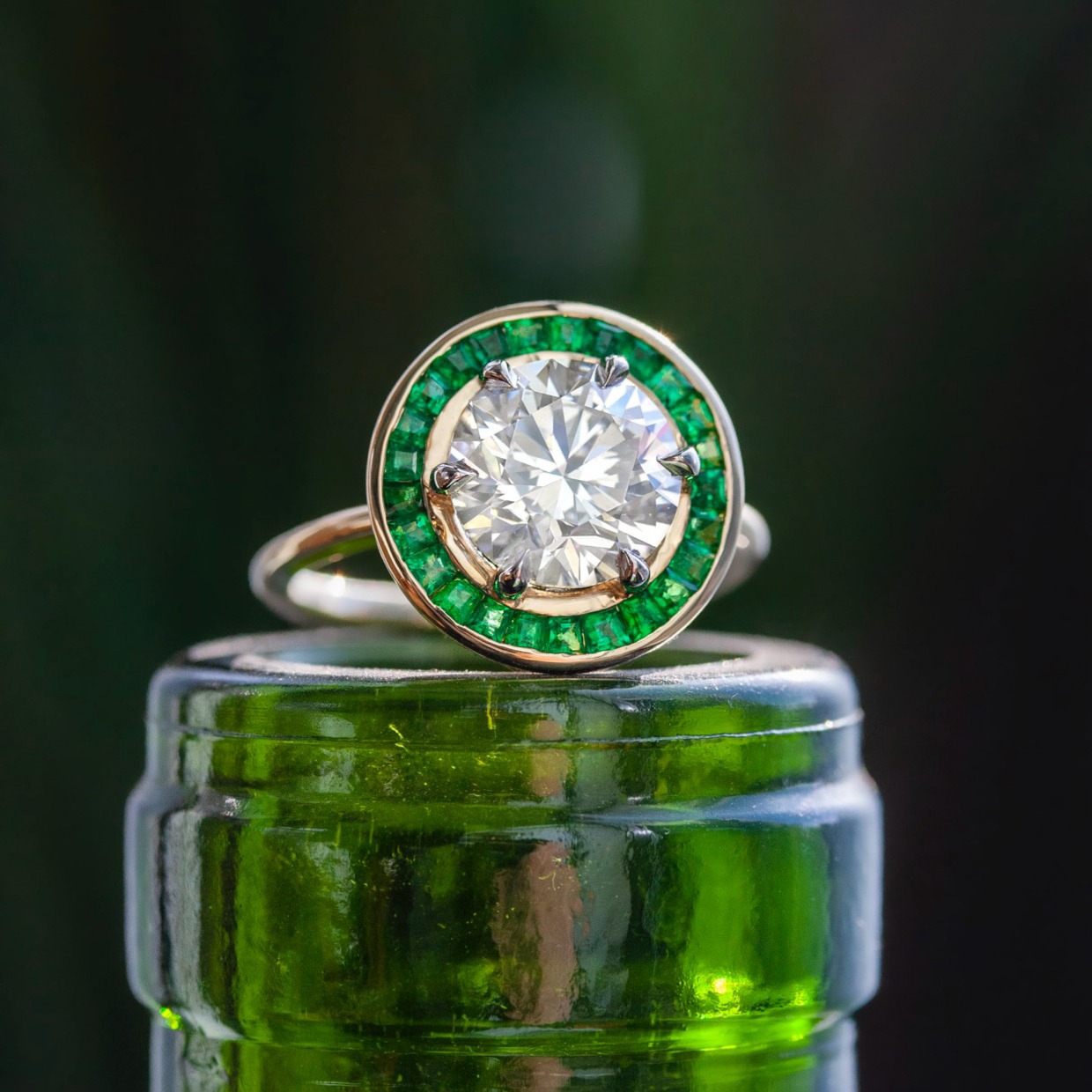 Ken & Dana Design vintage emerald engagement ring 