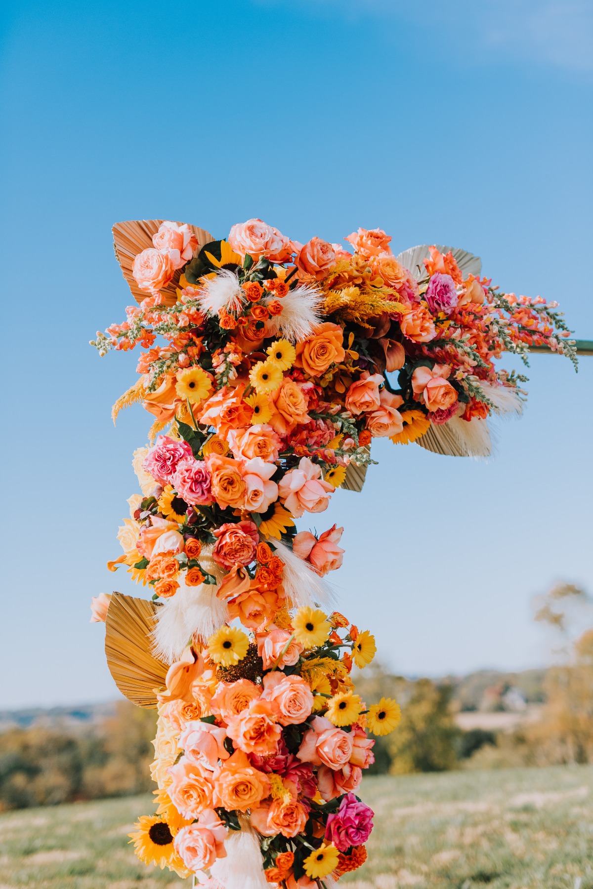 Colorful floral arch 