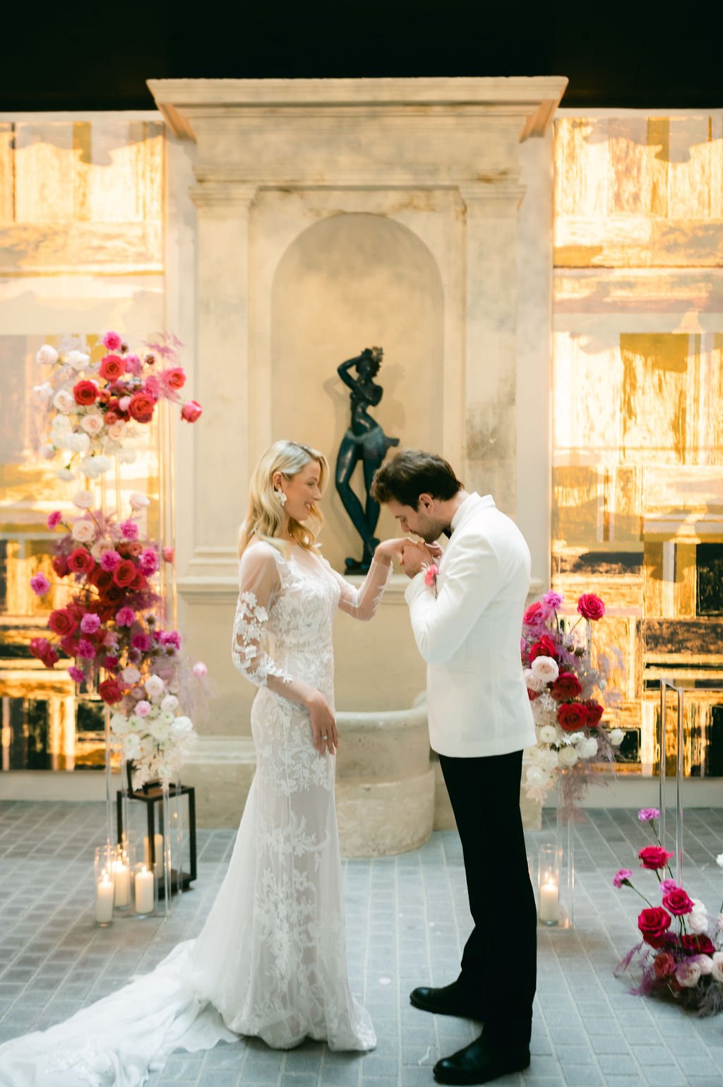 Romantic Paris hotel elopement ceremony 