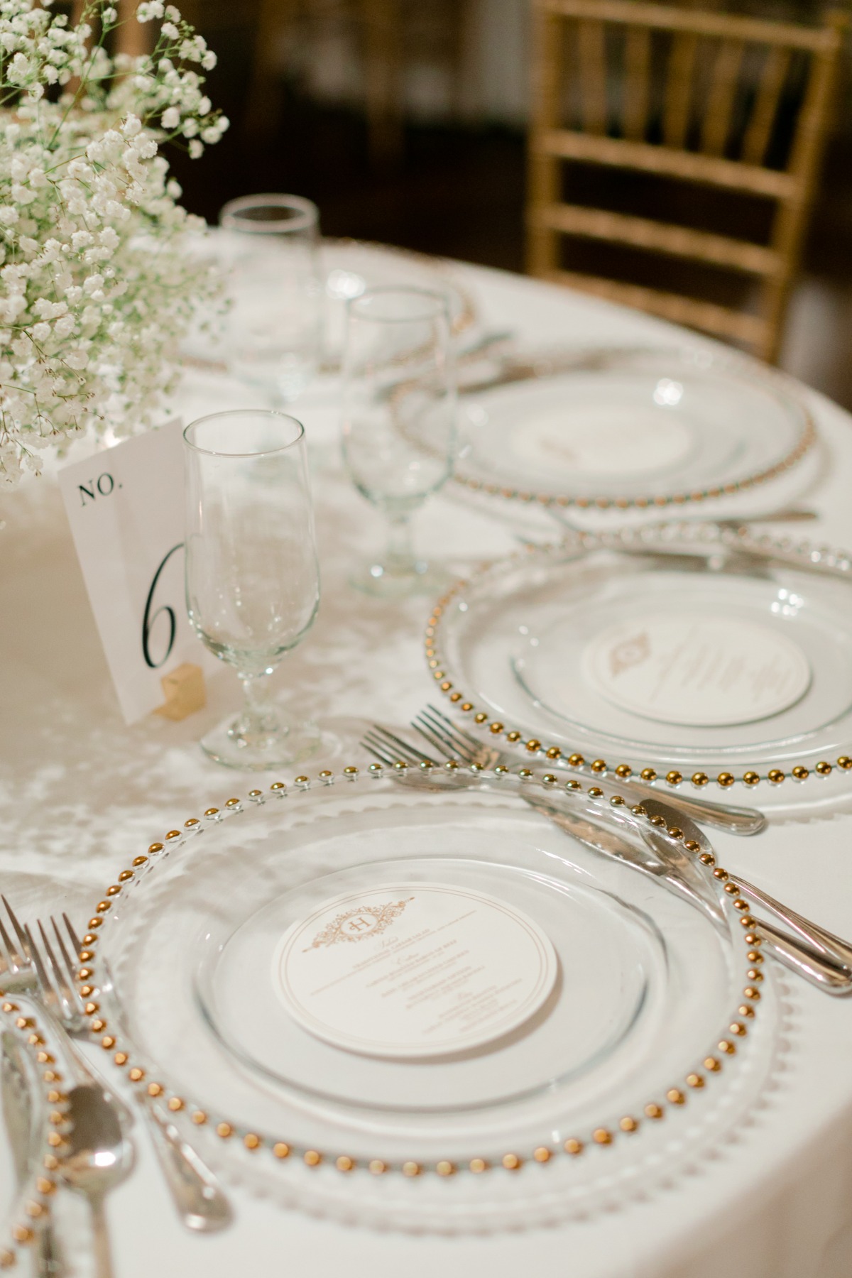 clear place settings