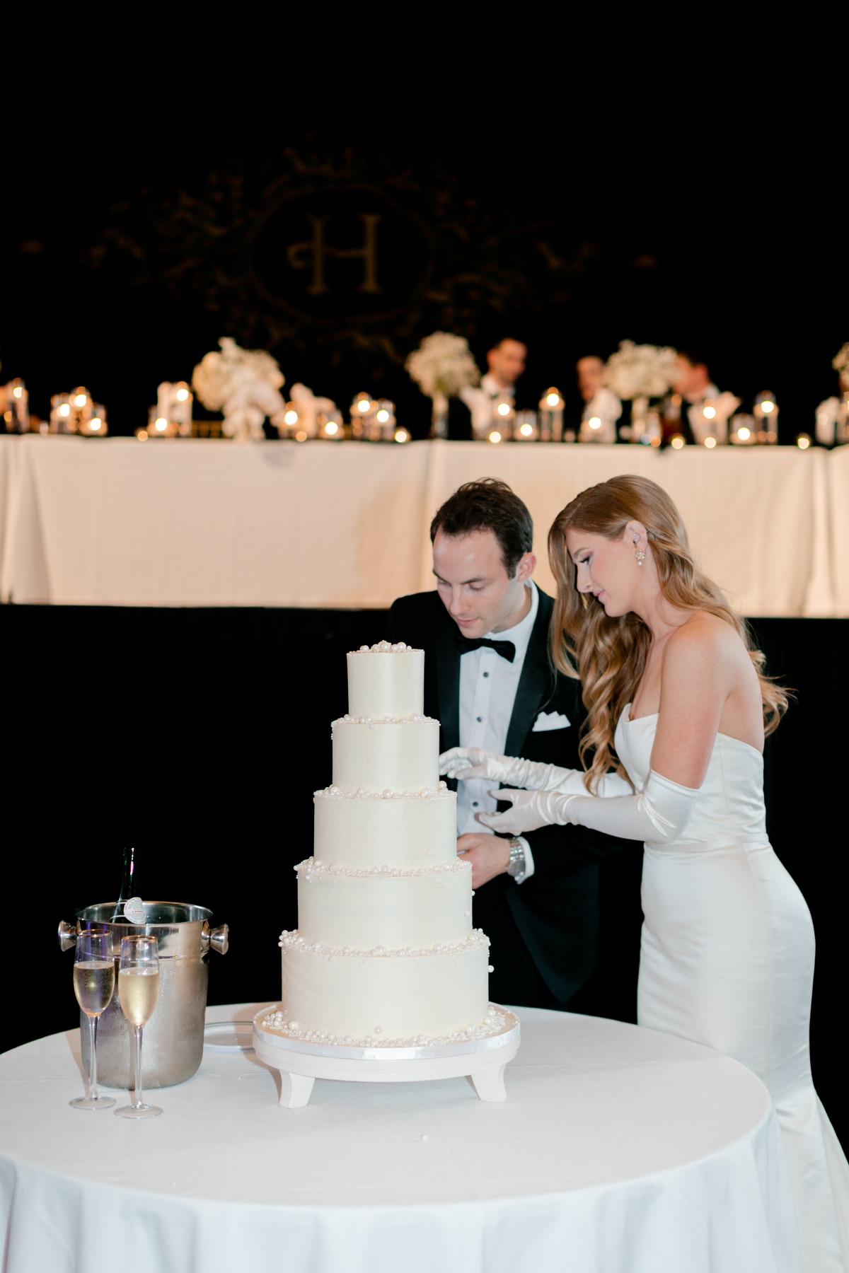 five tier wedding cake