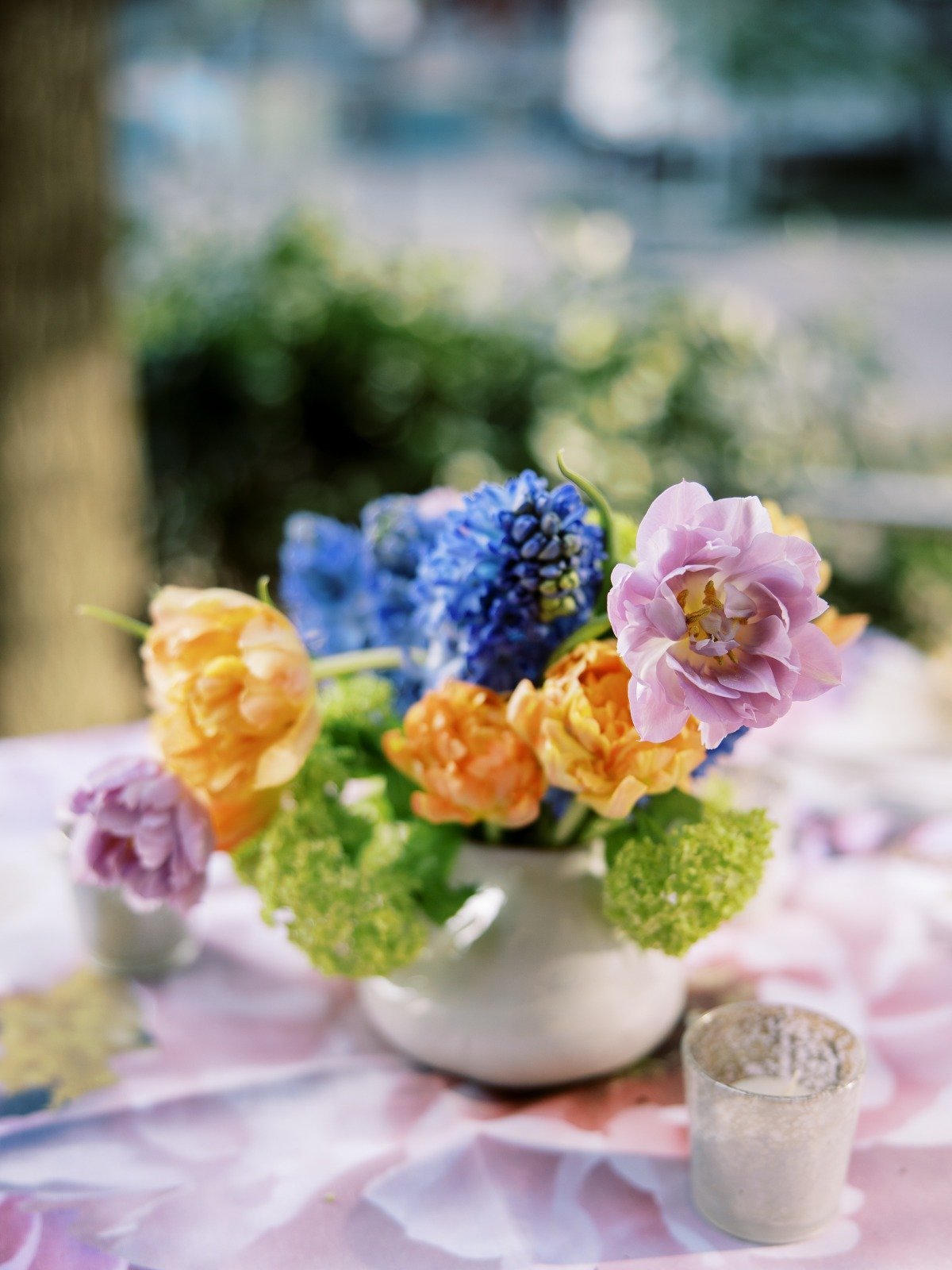 colorful anemone centerpieces