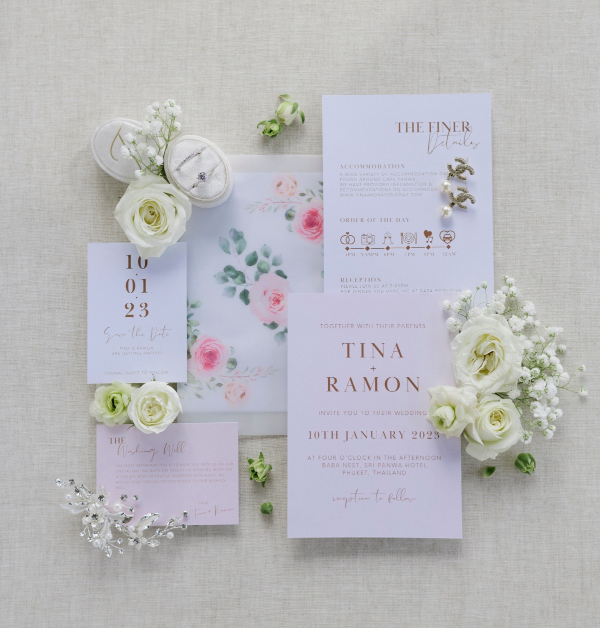 floral invitation envelopes