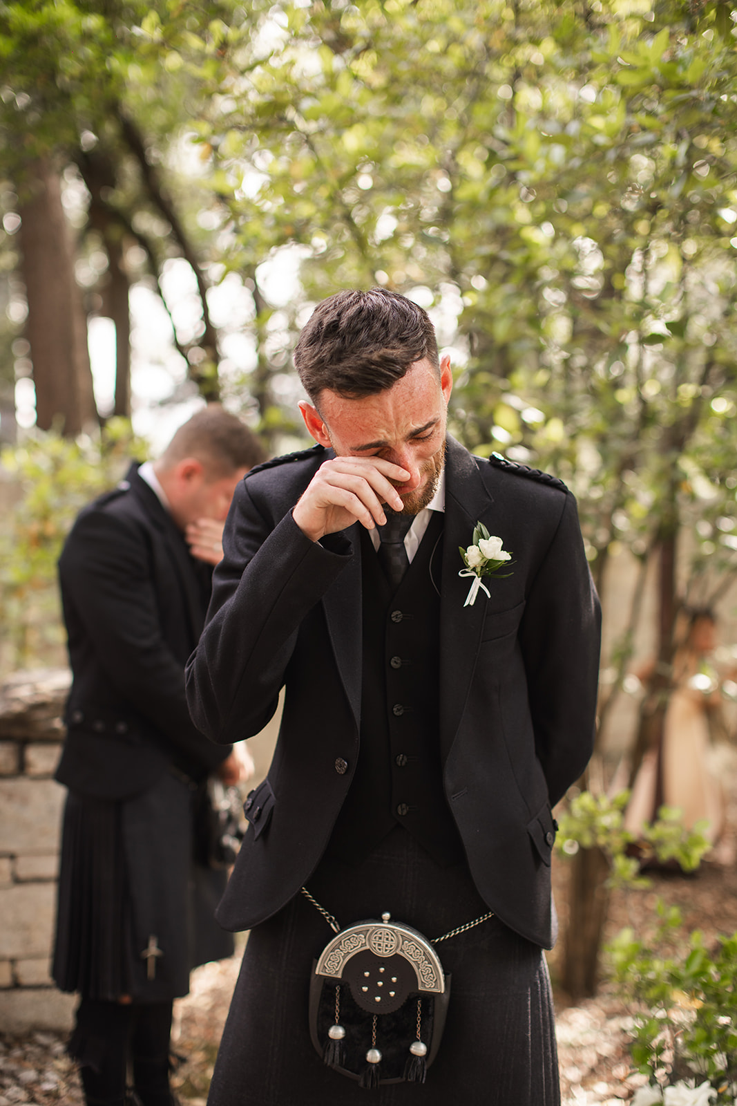 white boutonniere